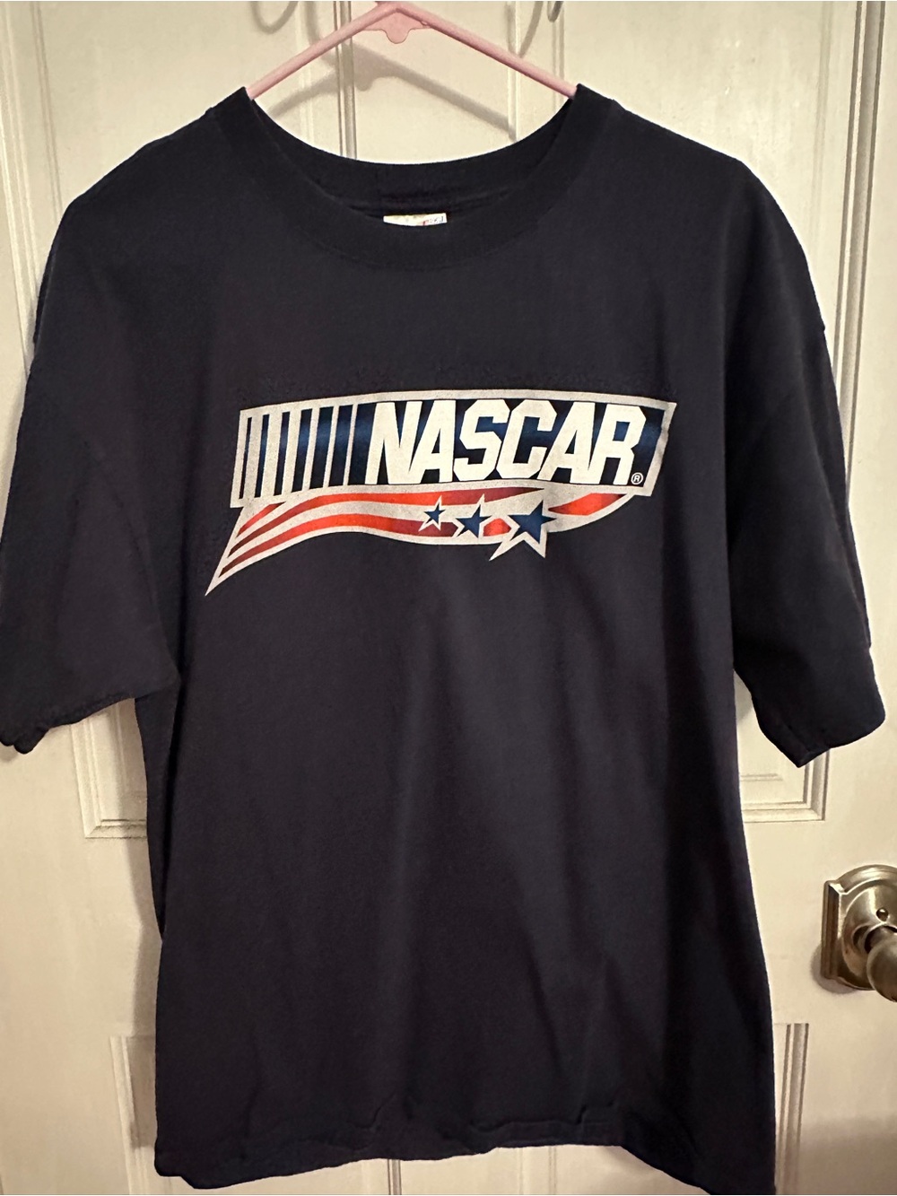 Chase Authentics Navy NASCAR Logo Tee with Red & White Accents